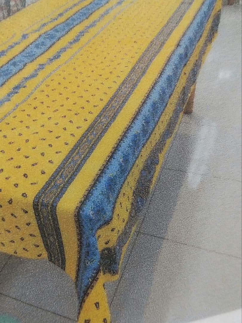 南仏プロバンスプリントテーブルクロス「トラディションイエロー」250✕150