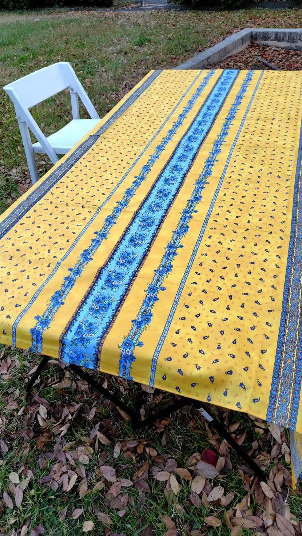 南仏プロバンスプリントテーブルクロス「トラディションイエロー」250✕150