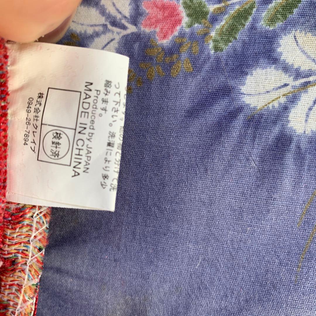 花柄クッション 3つセット バラ フラワー 赤 大きめ