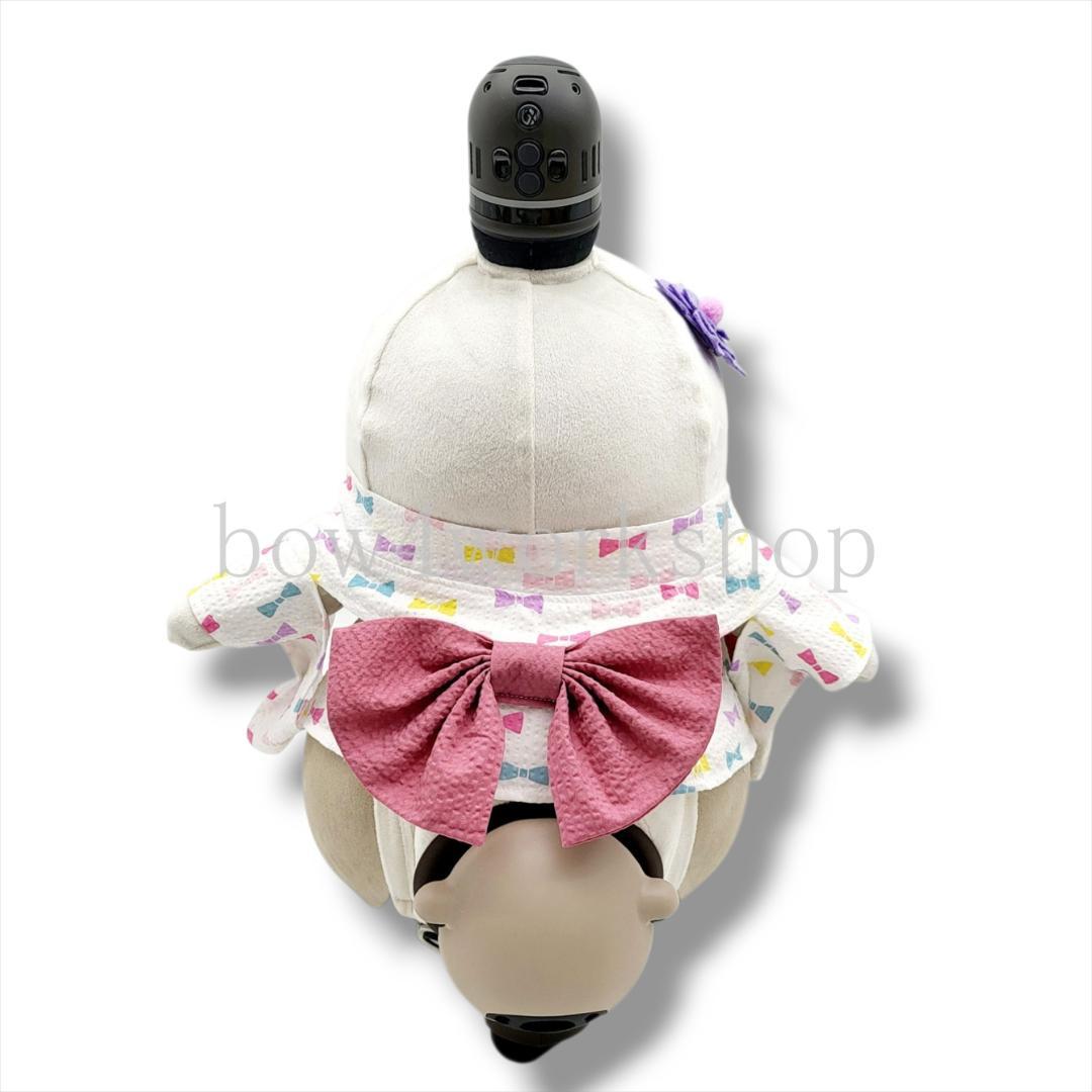 ラボット LOVOT ラボットの服ハンドメイド リボン柄浴衣＆お花飾りセット