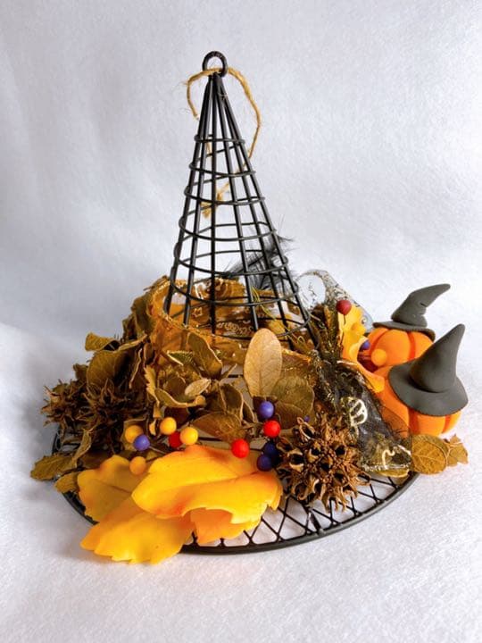 ハンドメイド ハロウィン魔女の帽子