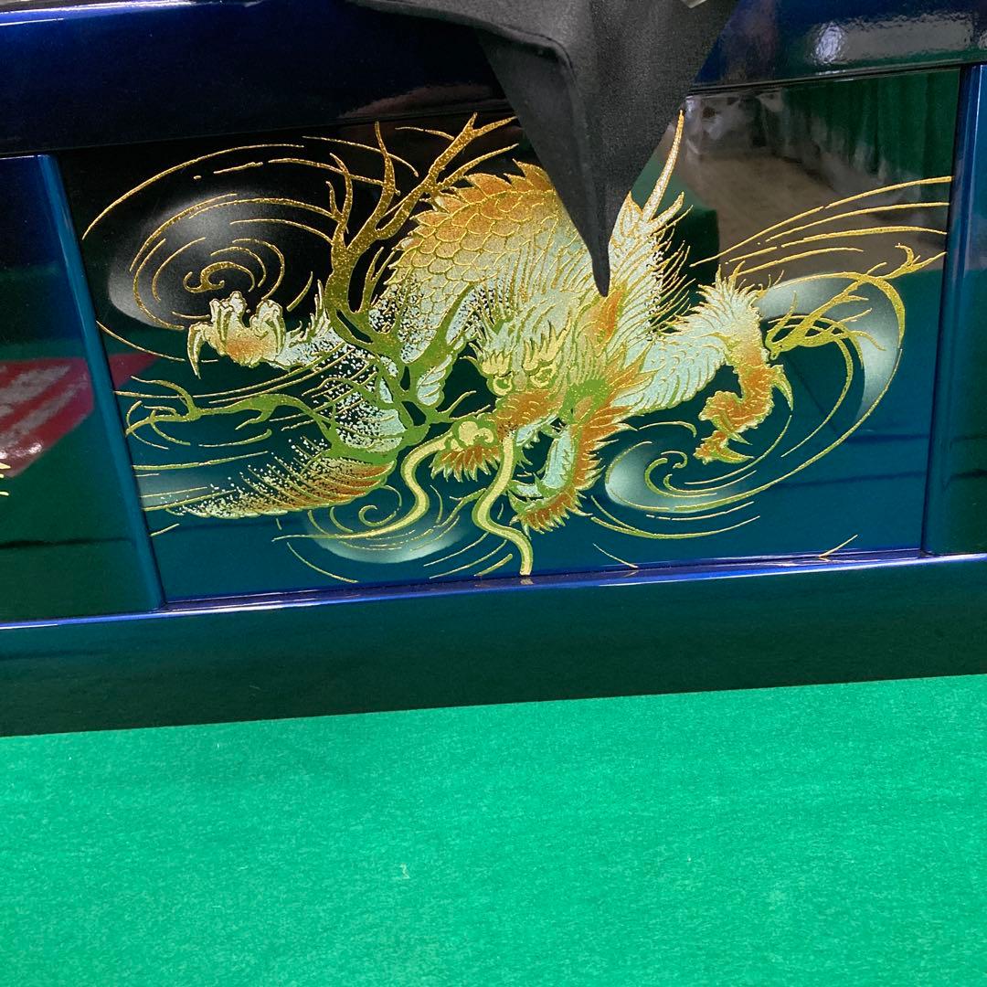 収納着用兜飾りブルーぼかし龍虎