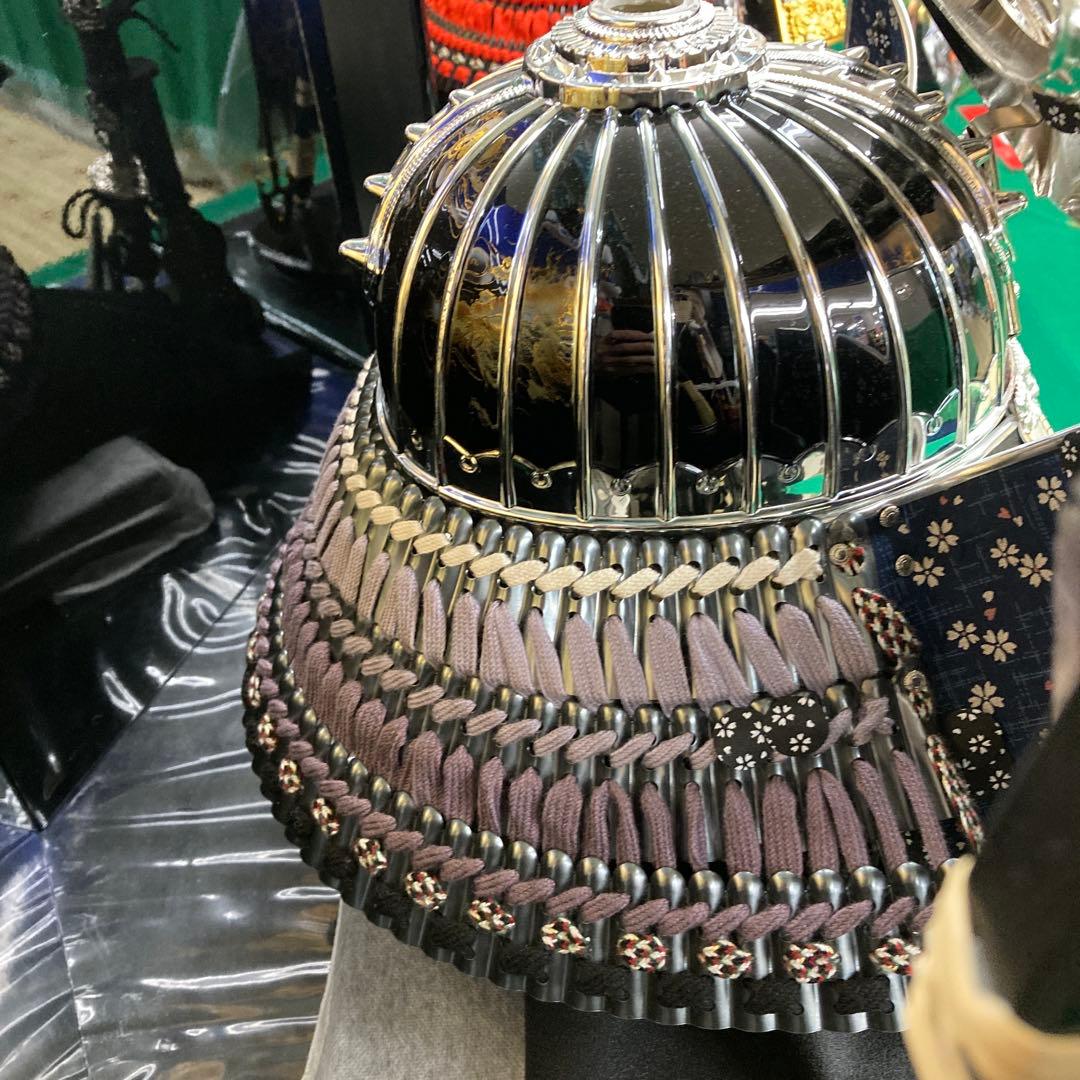 収納着用兜飾りブルーぼかし龍虎