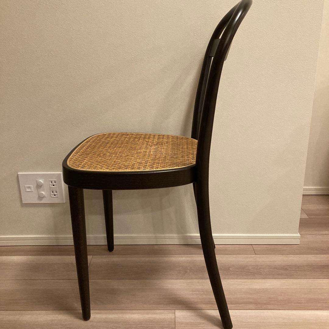無印良品　THONET曲げ木チェア藤　ラタン　ブラウン