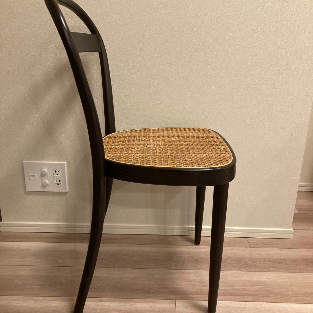 無印良品　THONET曲げ木チェア藤　ラタン　ブラウン
