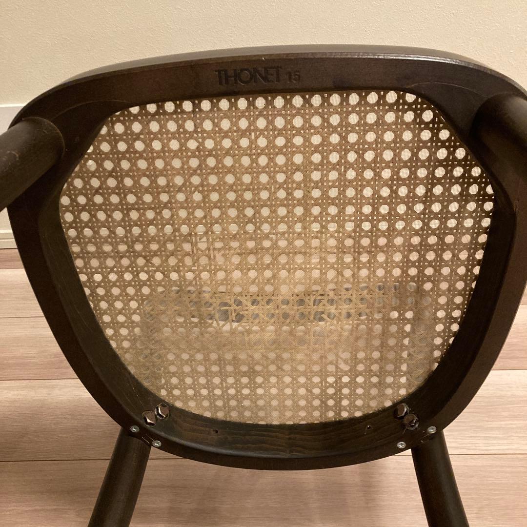無印良品　THONET曲げ木チェア藤　ラタン　ブラウン