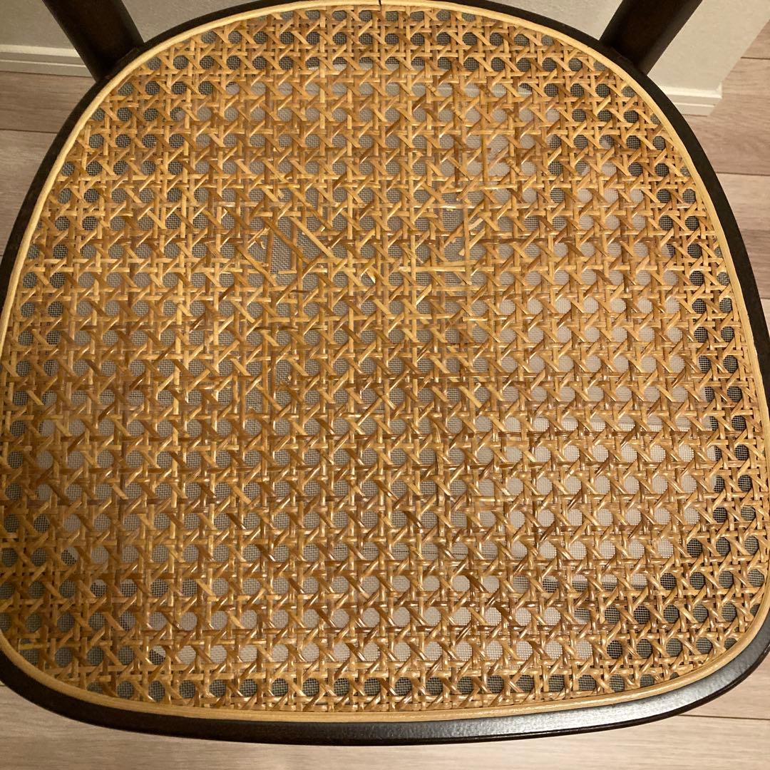 無印良品　THONET曲げ木チェア藤　ラタン　ブラウン