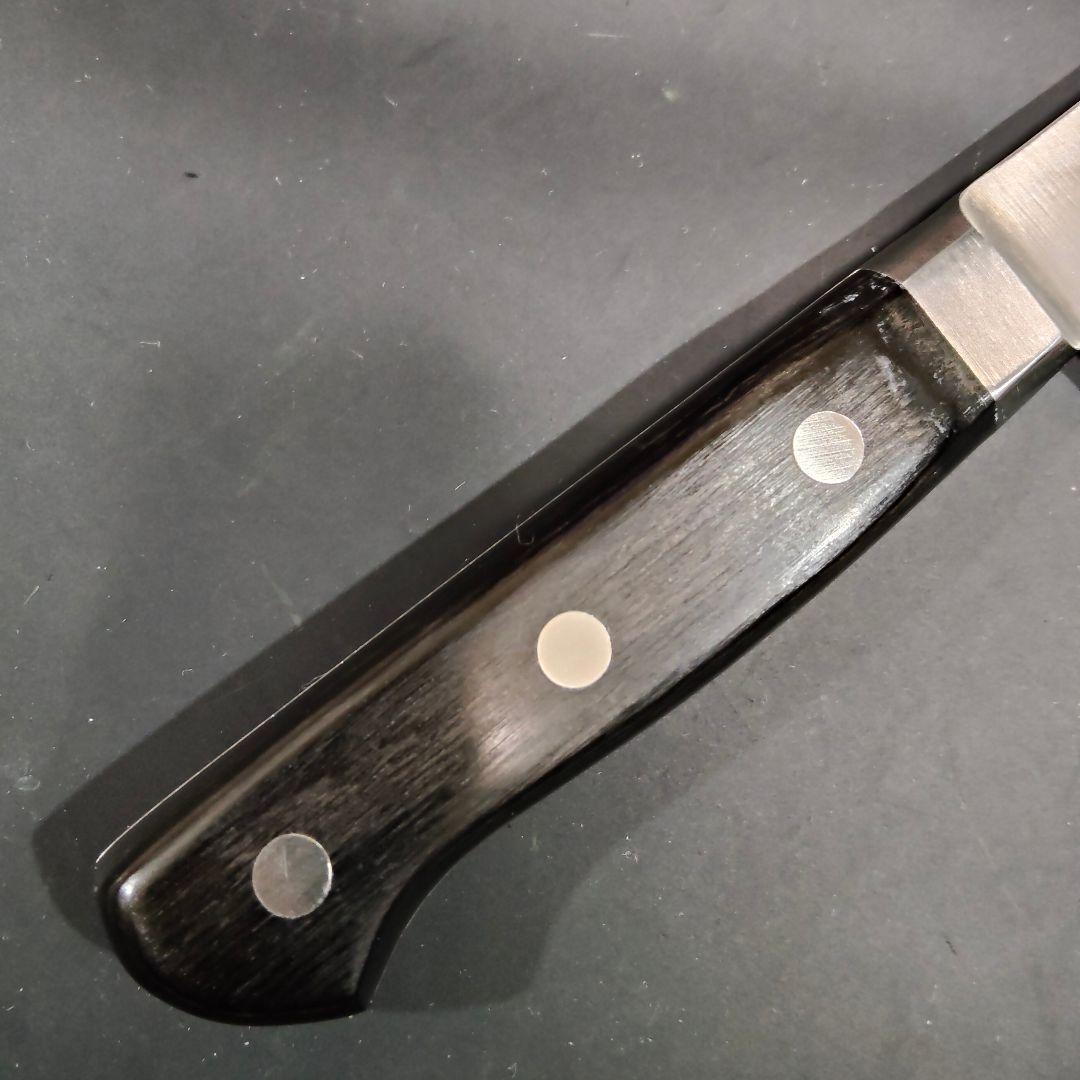 刀舟　MV鋼　全鋼　鎌形　三徳包丁　本刃付け　新品未使用保管品