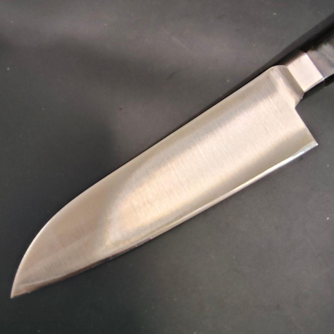 刀舟　MV鋼　全鋼　鎌形　三徳包丁　本刃付け　新品未使用保管品