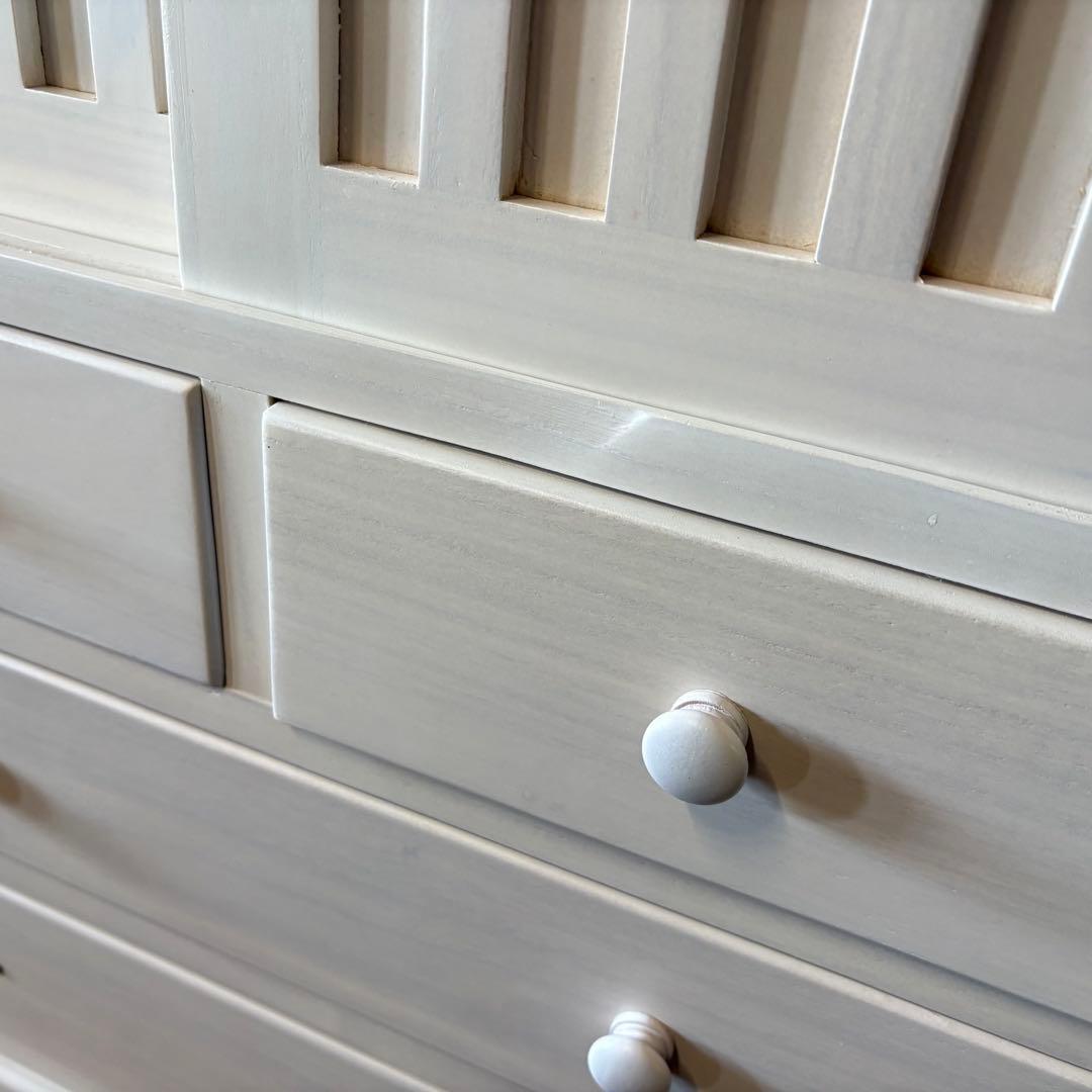 訳あり品！【141】大幅値下げセール中！木製多引き出し桐チェストタンスAホワイト