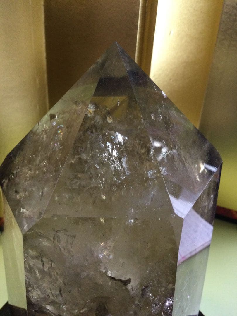 シトリン虹入りスーパーファントム6角柱　極上品　シトリン　観賞石