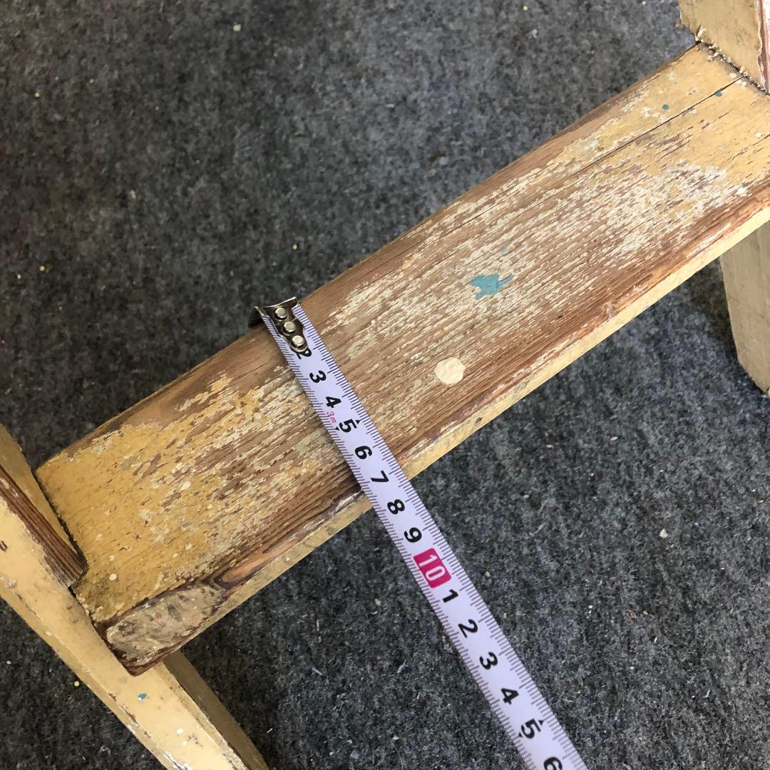 フランス製　シャビーシック　アンティーク調　ラガー　踏み台　飾り棚　ヴィンテージ