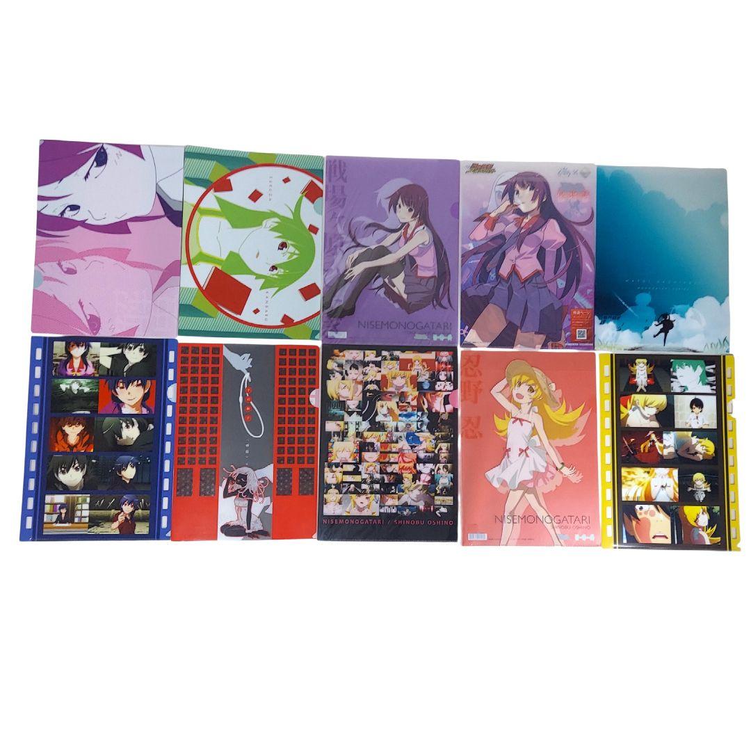 【良品】アニメ 物語シリーズ キャラクターグッズ クリアファイル セット売り