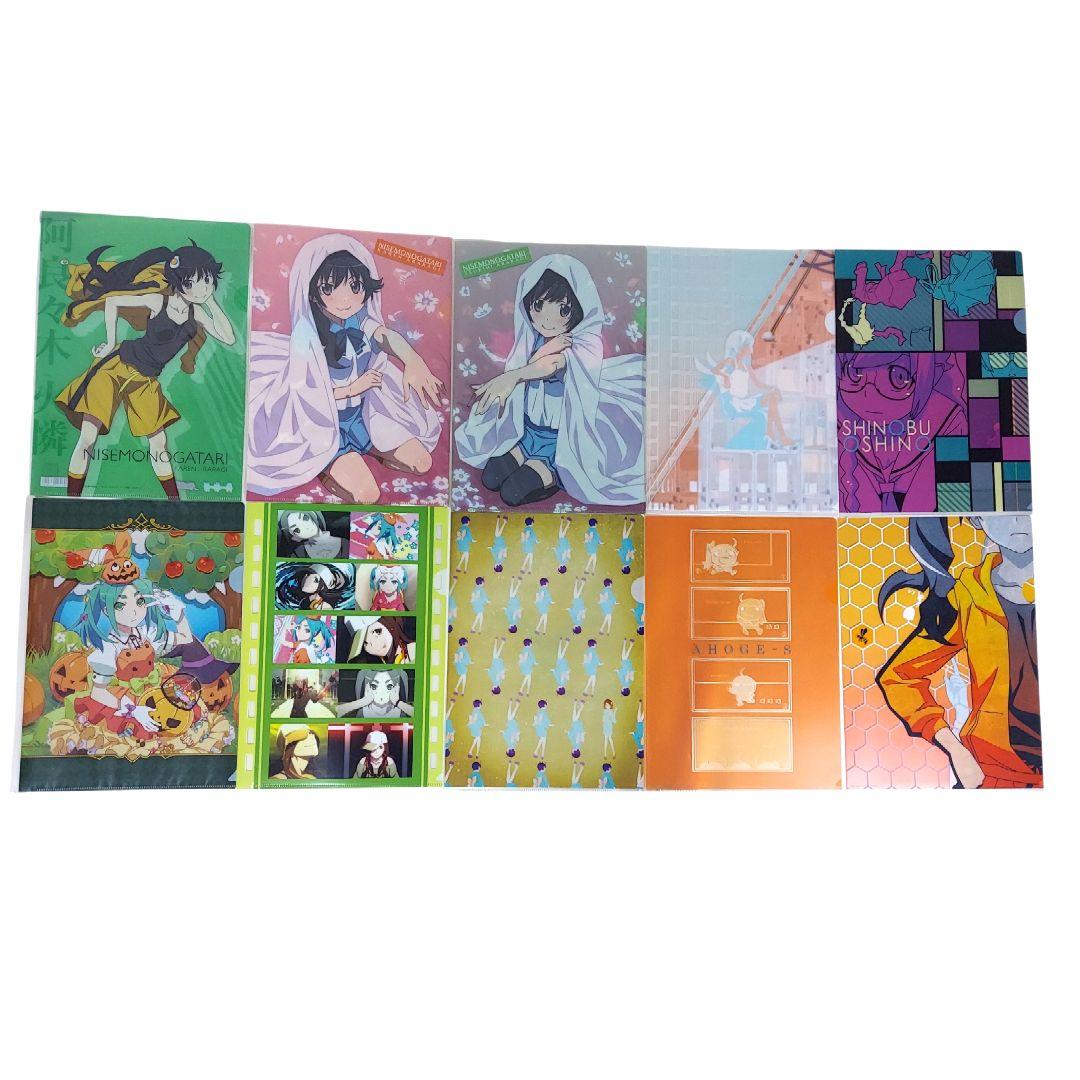 【良品】アニメ 物語シリーズ キャラクターグッズ クリアファイル セット売り
