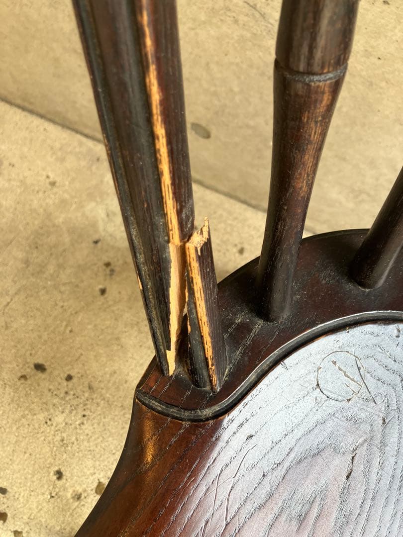 ジャンク品　松本民芸家具　リーチ型　チェア　椅子　１人掛