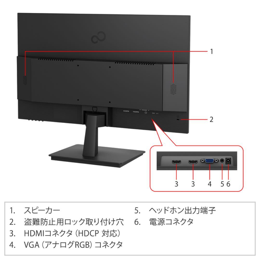 【新品未使用品】富士通21.5型ワイド液晶ディスプレイ　WMD24021BT⭐︎