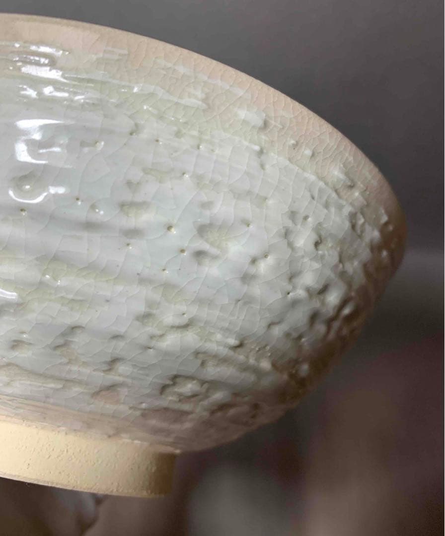 茶道具　三嶋刷毛目茶碗　浅見五郎助　(6代　祥瑞五郎助)