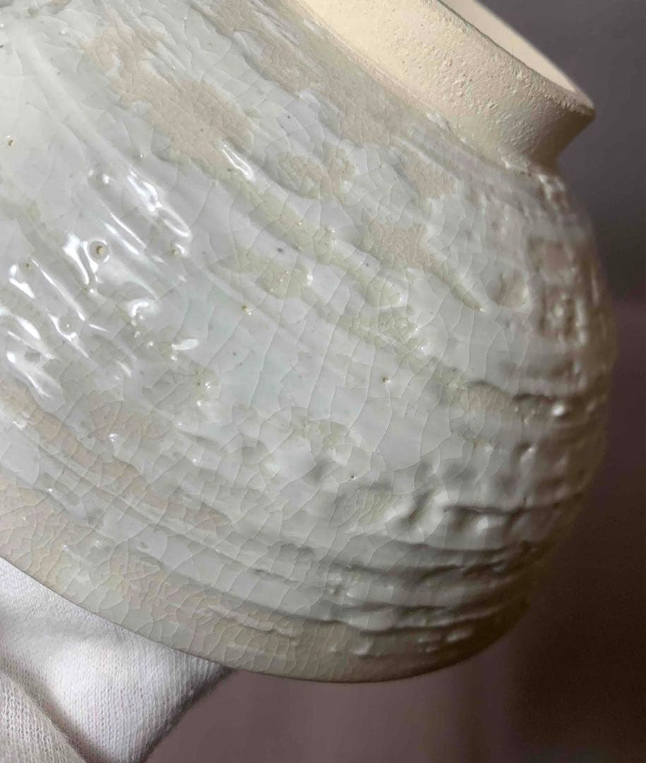 茶道具　三嶋刷毛目茶碗　浅見五郎助　(6代　祥瑞五郎助)