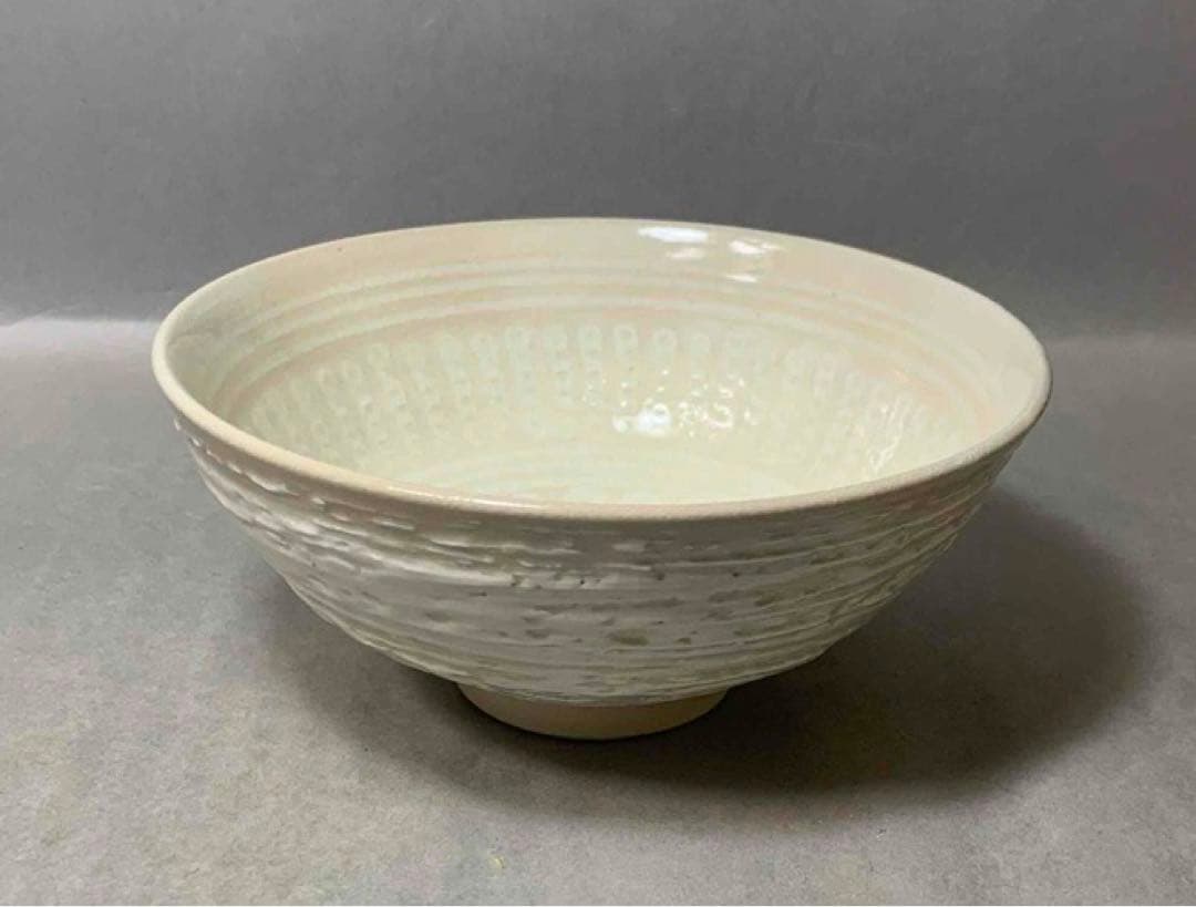 茶道具　三嶋刷毛目茶碗　浅見五郎助　(6代　祥瑞五郎助)