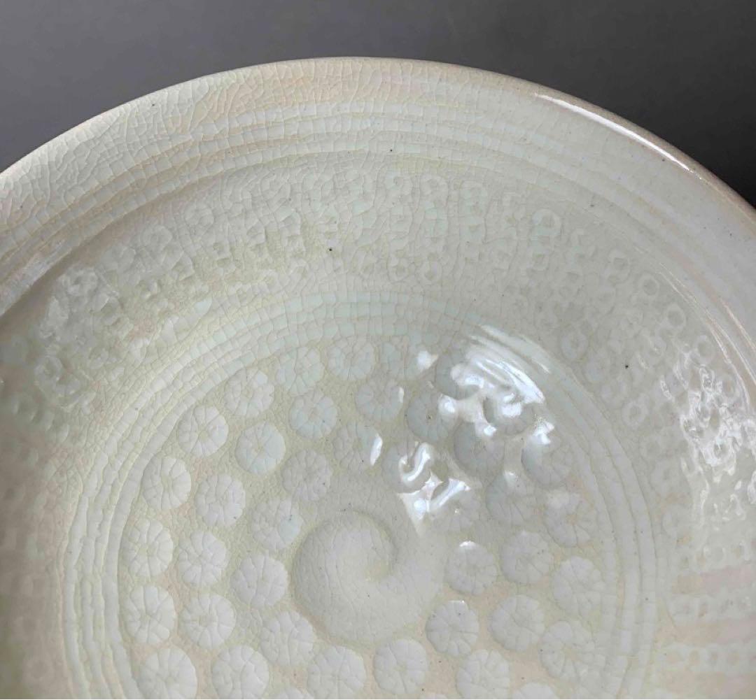 茶道具　三嶋刷毛目茶碗　浅見五郎助　(6代　祥瑞五郎助)