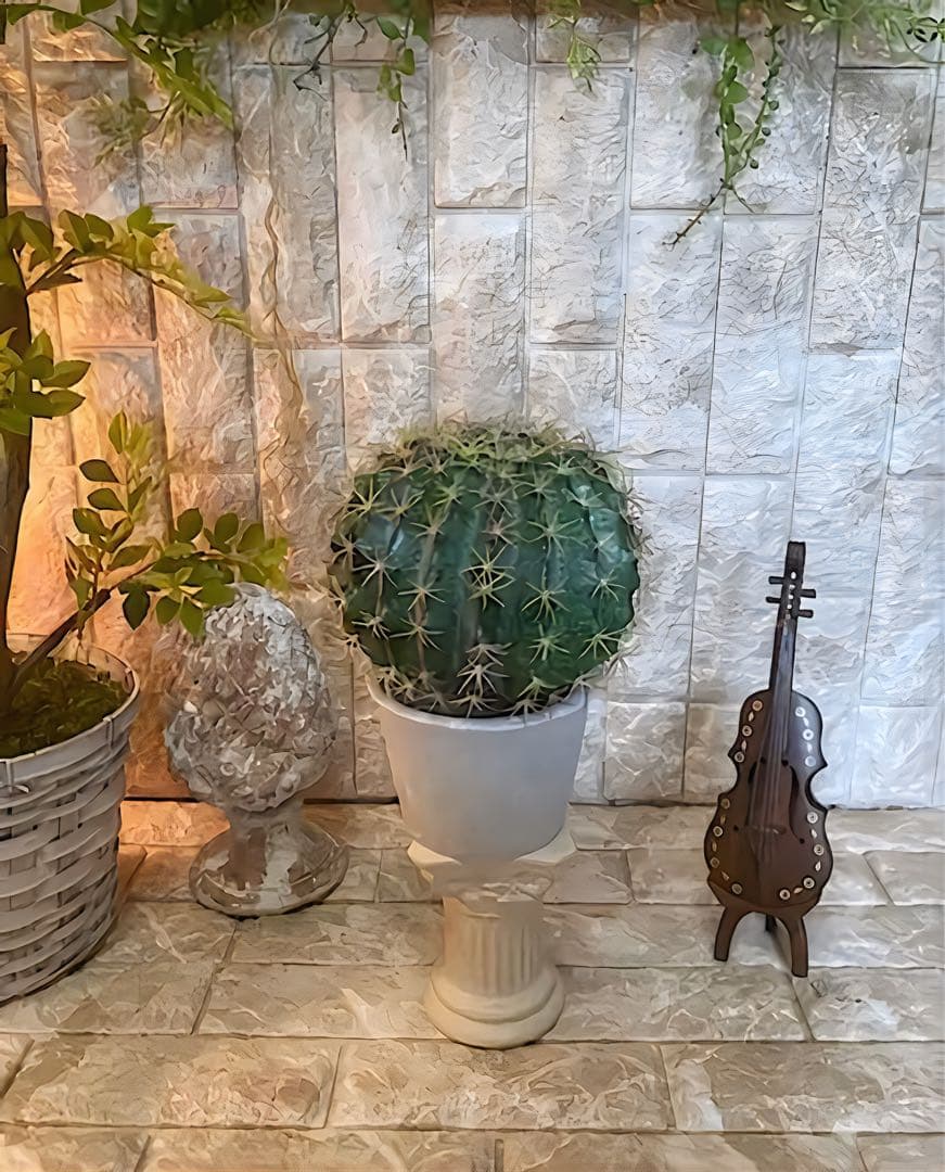 光触媒　人工観葉植物　ウォールグリーン　フェイクグリーン　サボテンカクタスj