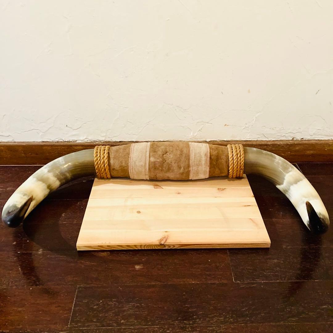 牛　ツノ　ウエスタン　RED MILL MFG　彫刻　おまけ付