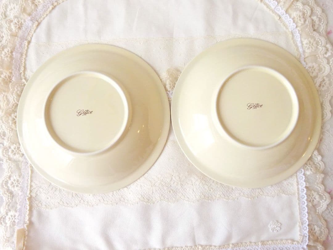 イマン　ダイアナローズ　スープ皿　２枚セット　マニーローズ