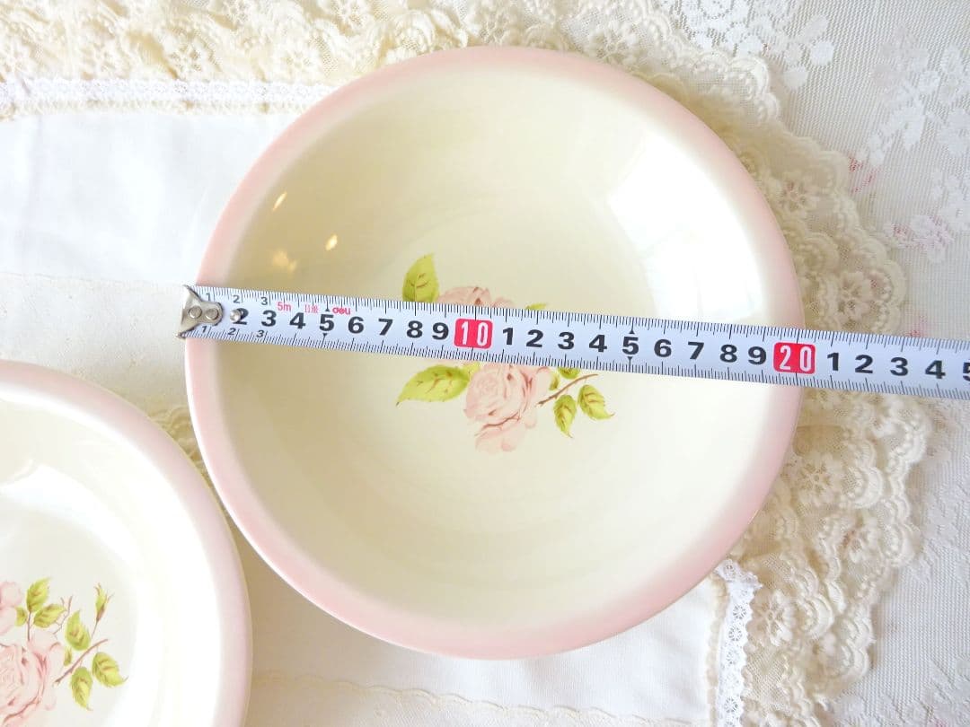 イマン　ダイアナローズ　スープ皿　２枚セット　マニーローズ