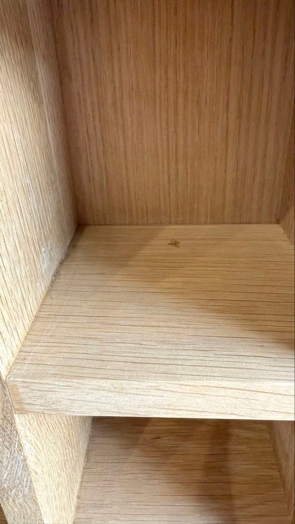 超美品！フルオーダーメイド無垢オーク材・マス目棚・コレクション ラック シェルフ