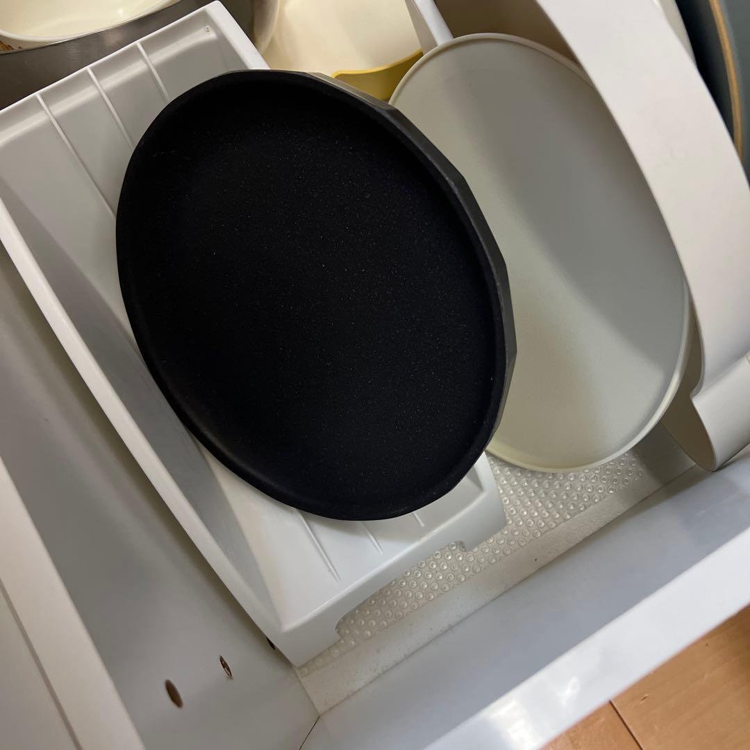 ホワイトキッチンカウンター カップボード　炊飯器収納付き