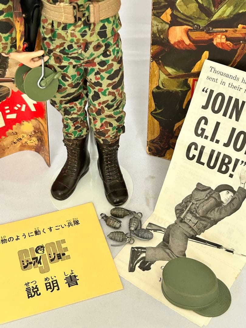 ビンテージGIジョー　1964 アクションマリーン通信兵セット②元箱付　ハスブロ