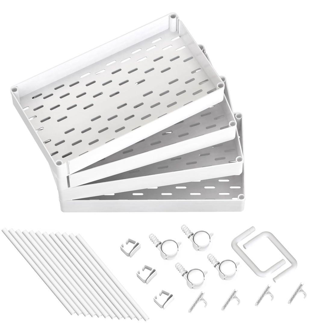 *ローリング 収納カート 4段 移動式棚 ユニット バスルームカート ハンドル