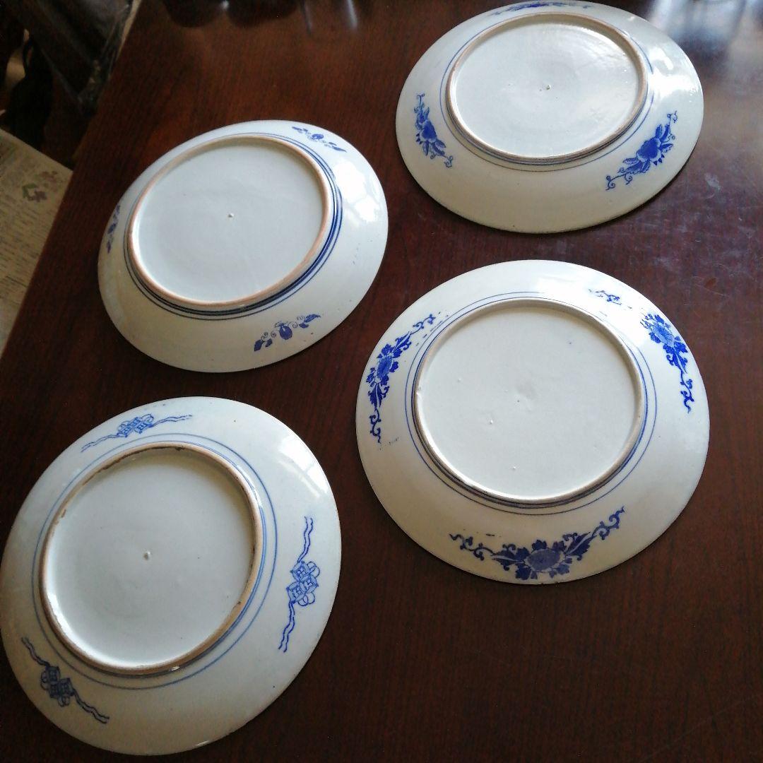 伊万里　染付大皿　4種　30.5～31cm　明治～大正期