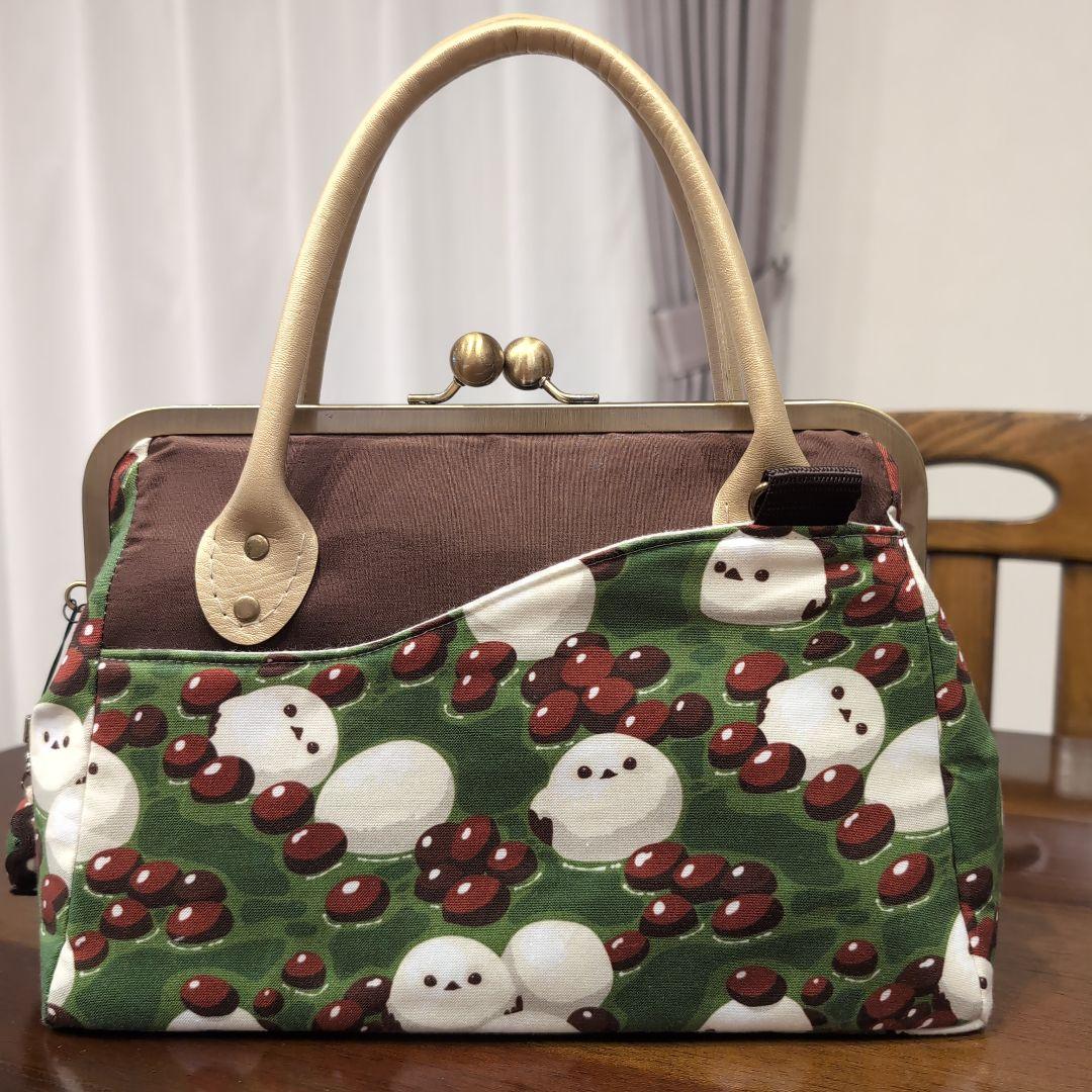 セール❤シマエナガ❤ガマ口バッグ❤ハンドメイド