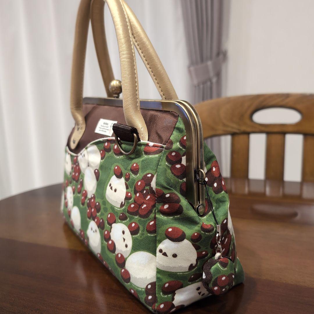 セール❤シマエナガ❤ガマ口バッグ❤ハンドメイド