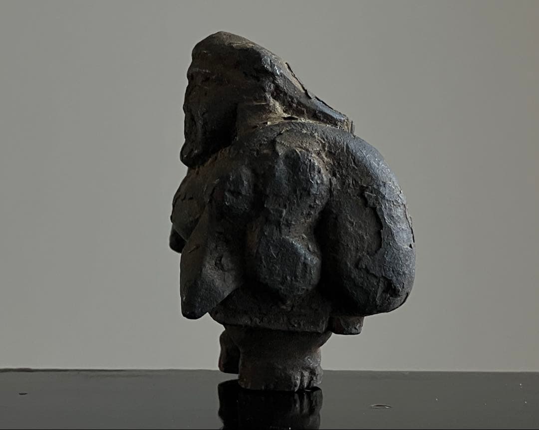 【くちぶえ~大黒天像 木彫 江戸後期〜明治頃 約6㎝】民藝七福神仏像骨董郷土玩具