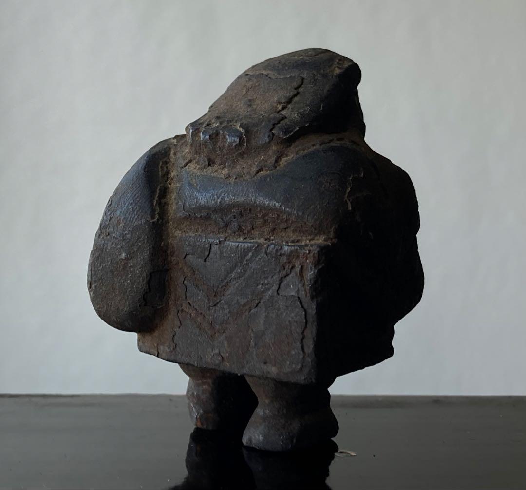 【くちぶえ~大黒天像 木彫 江戸後期〜明治頃 約6㎝】民藝七福神仏像骨董郷土玩具