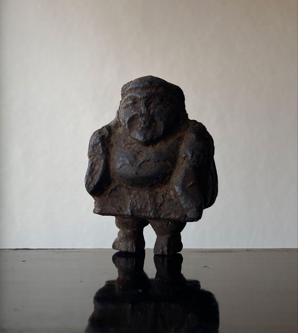 【くちぶえ~大黒天像 木彫 江戸後期〜明治頃 約6㎝】民藝七福神仏像骨董郷土玩具