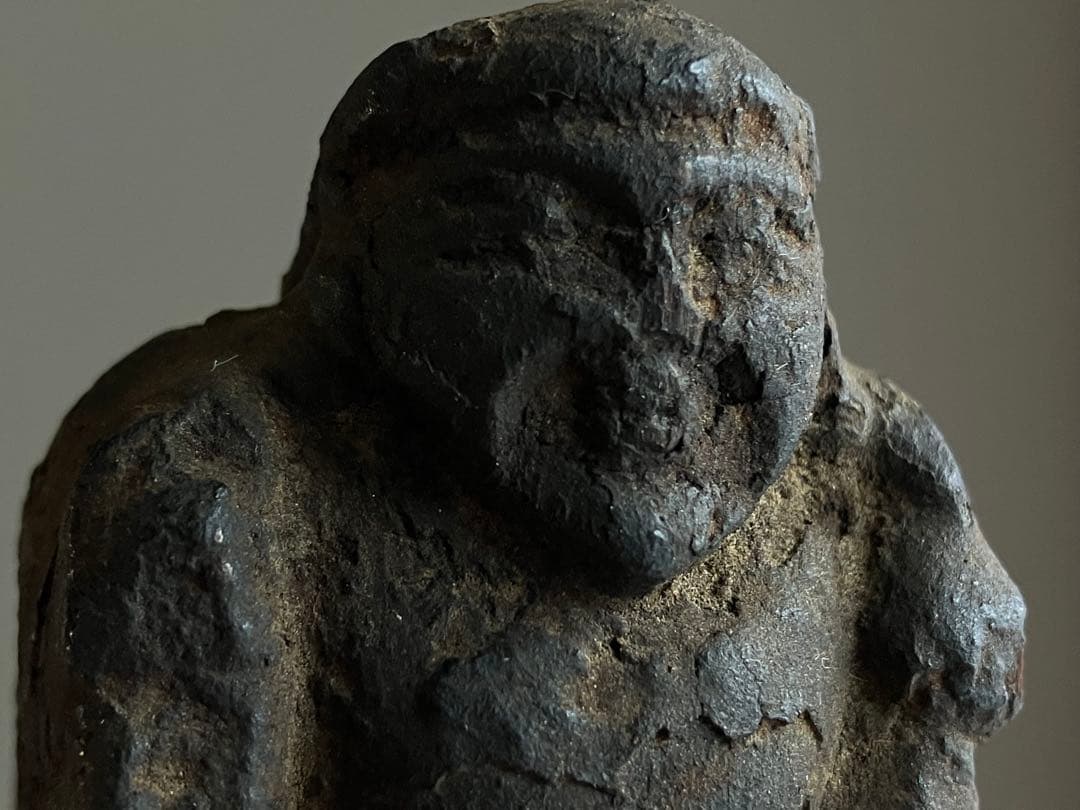 【くちぶえ~大黒天像 木彫 江戸後期〜明治頃 約6㎝】民藝七福神仏像骨董郷土玩具