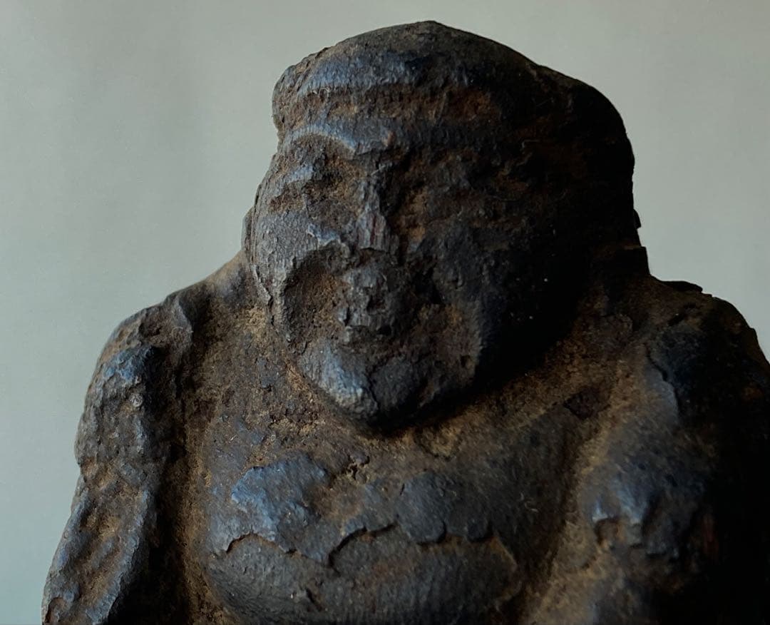 【くちぶえ~大黒天像 木彫 江戸後期〜明治頃 約6㎝】民藝七福神仏像骨董郷土玩具