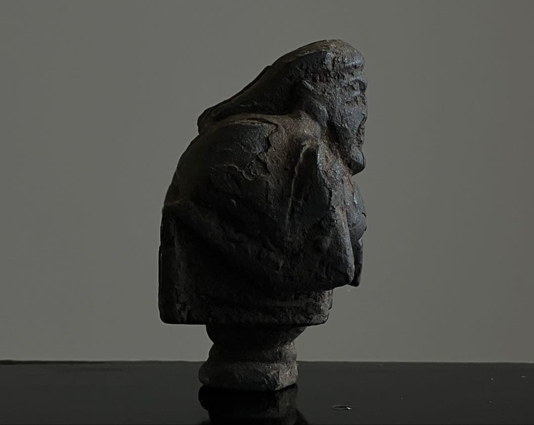 【くちぶえ~大黒天像 木彫 江戸後期〜明治頃 約6㎝】民藝七福神仏像骨董郷土玩具