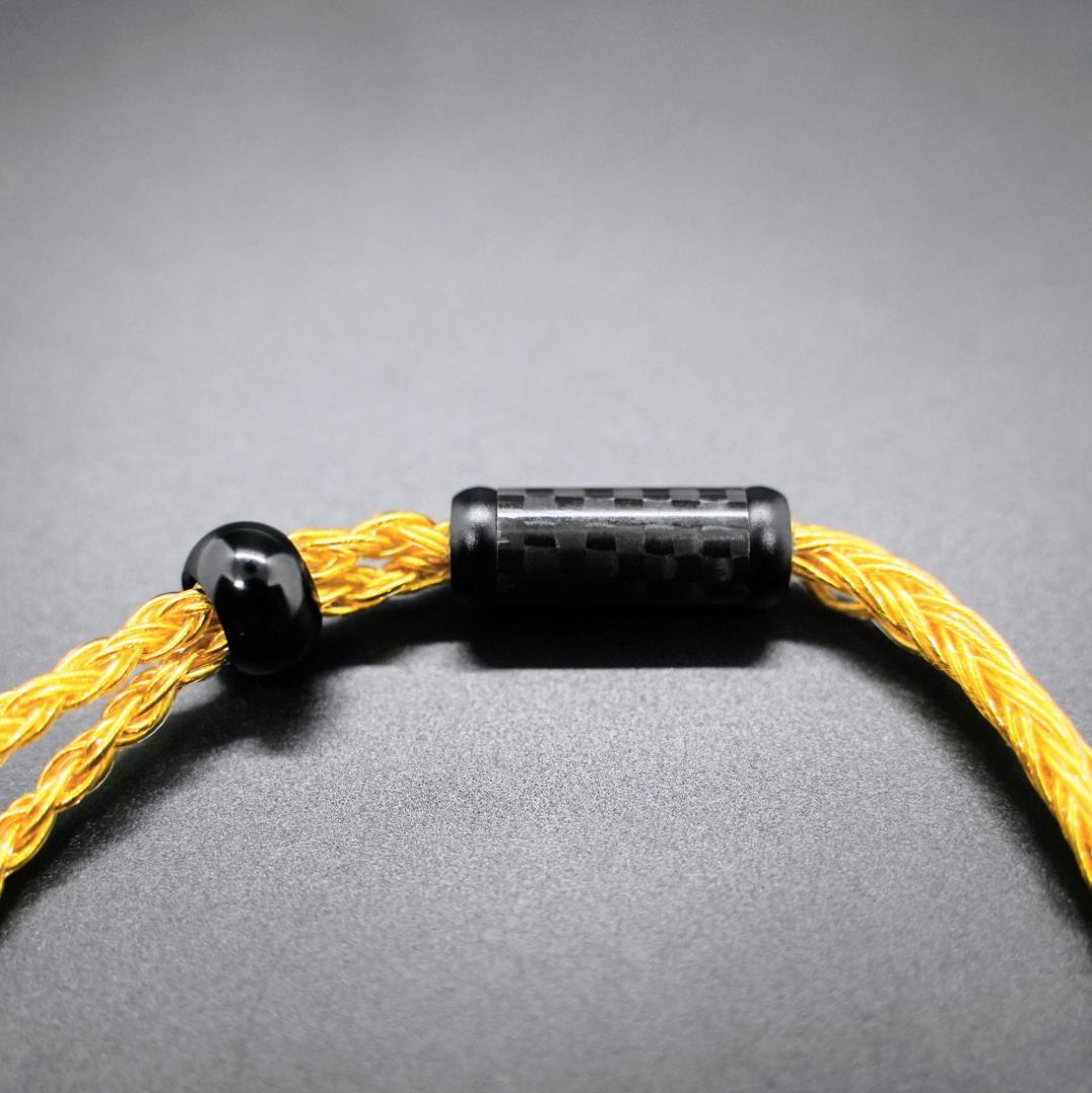 超高評価!最高仕様16芯 希少金メッキケーブル 膨張式mmcx/2.5mm L字