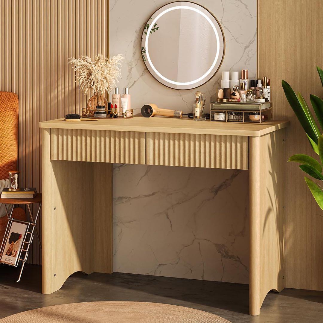 北欧調引き出し付き 勉強机 幅100×奥行50×高さ73cm シンプルデスク