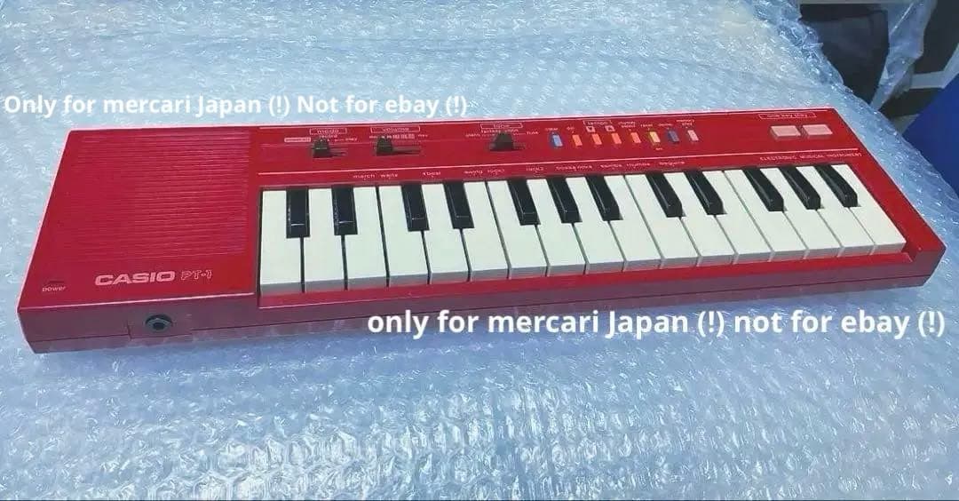 Casio PT-1☆Red☆ビンテージミニシンセサイザー☆昭和レトロ☆日本製