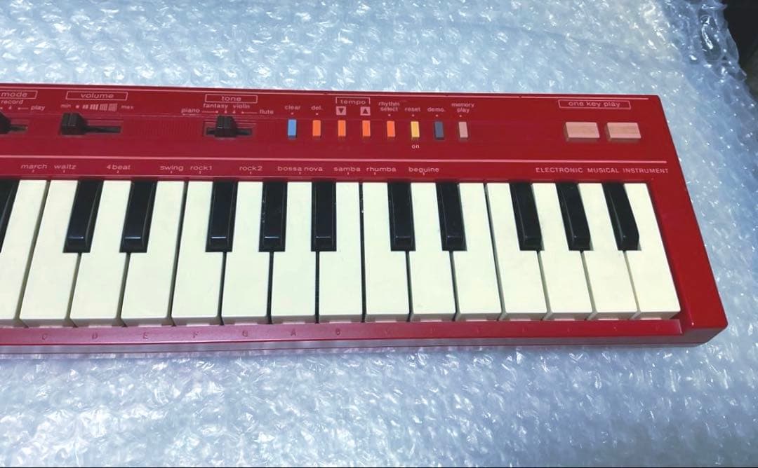 Casio PT-1☆Red☆ビンテージミニシンセサイザー☆昭和レトロ☆日本製