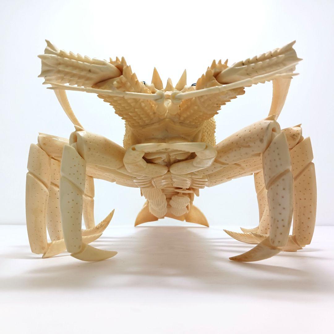 Y1671 細密彫刻 伊勢海老 自在 置物 総重量812.4g