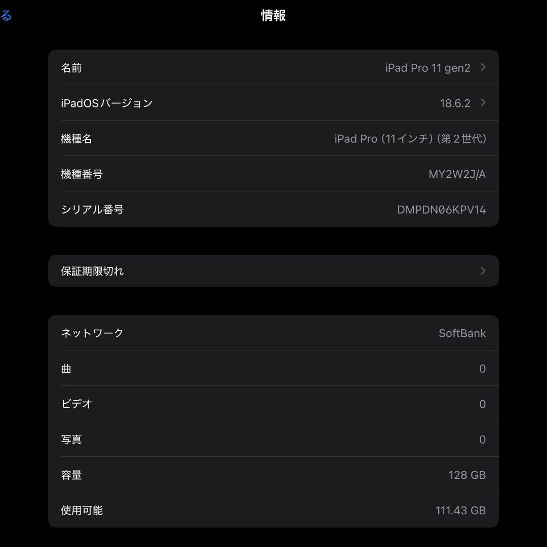 iPad Pro 11インチ 第2世代 128GB ApplePencilセット