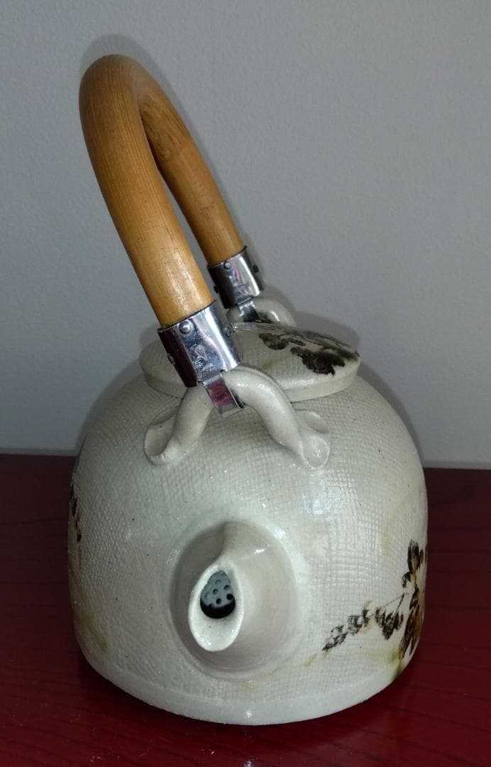 美濃焼の名工　陶芸家　山田義孝【希少美品】手書き作品急須湯呑みセット蓋取っ手無し