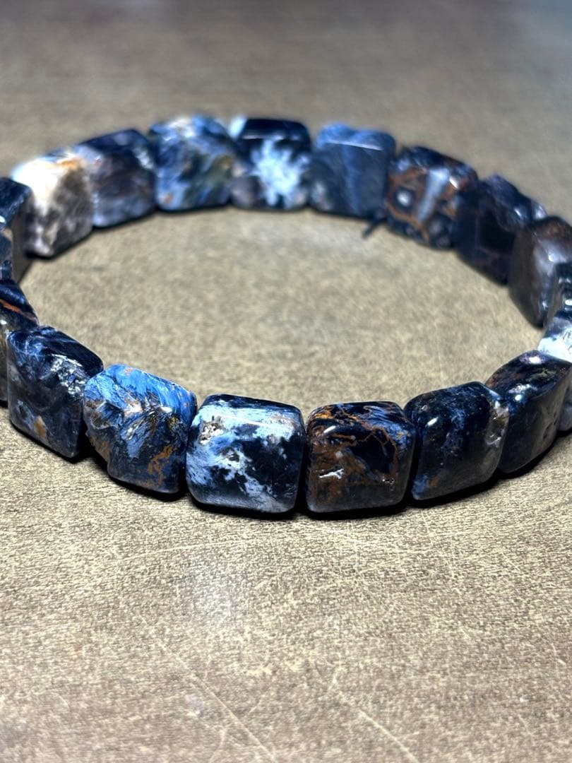 天然石　ブルーピーターサイトバングル11×11㎜（新品未使用）訳あり　高品質3