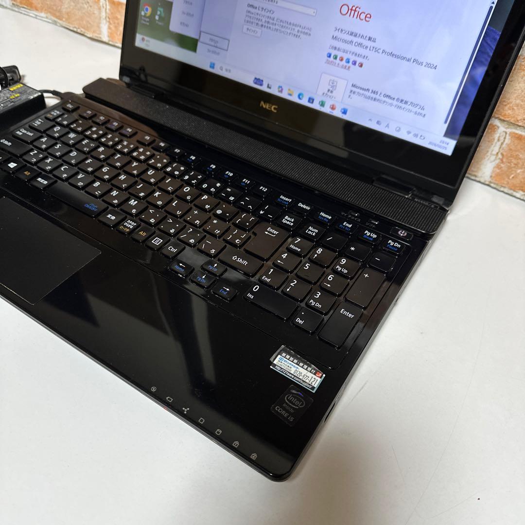 NECノートPC タッチパネルi5 SSD メモリ8GBオフィス2024年入り
